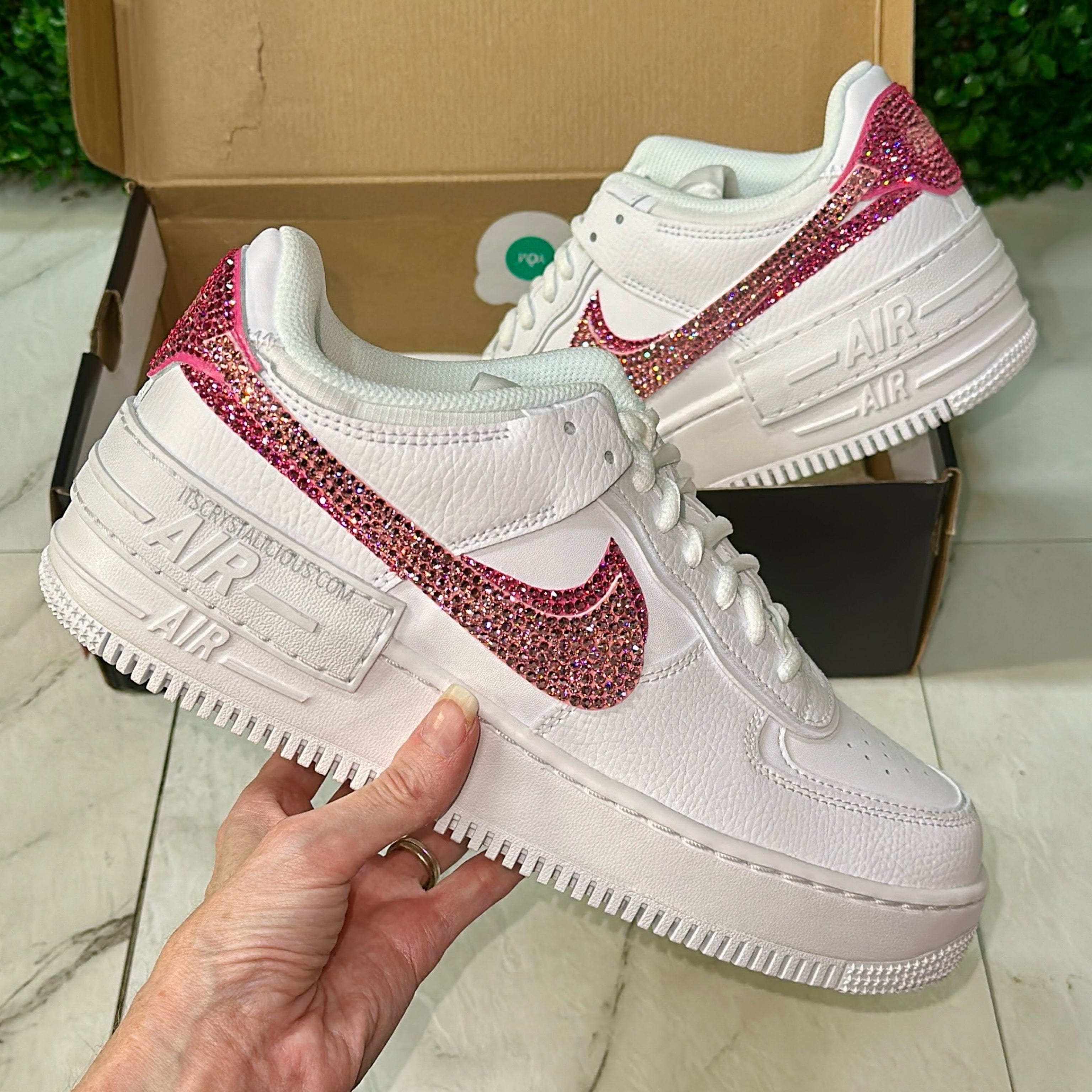 Nike air force 1 shadow surfaces in white and pink best sale