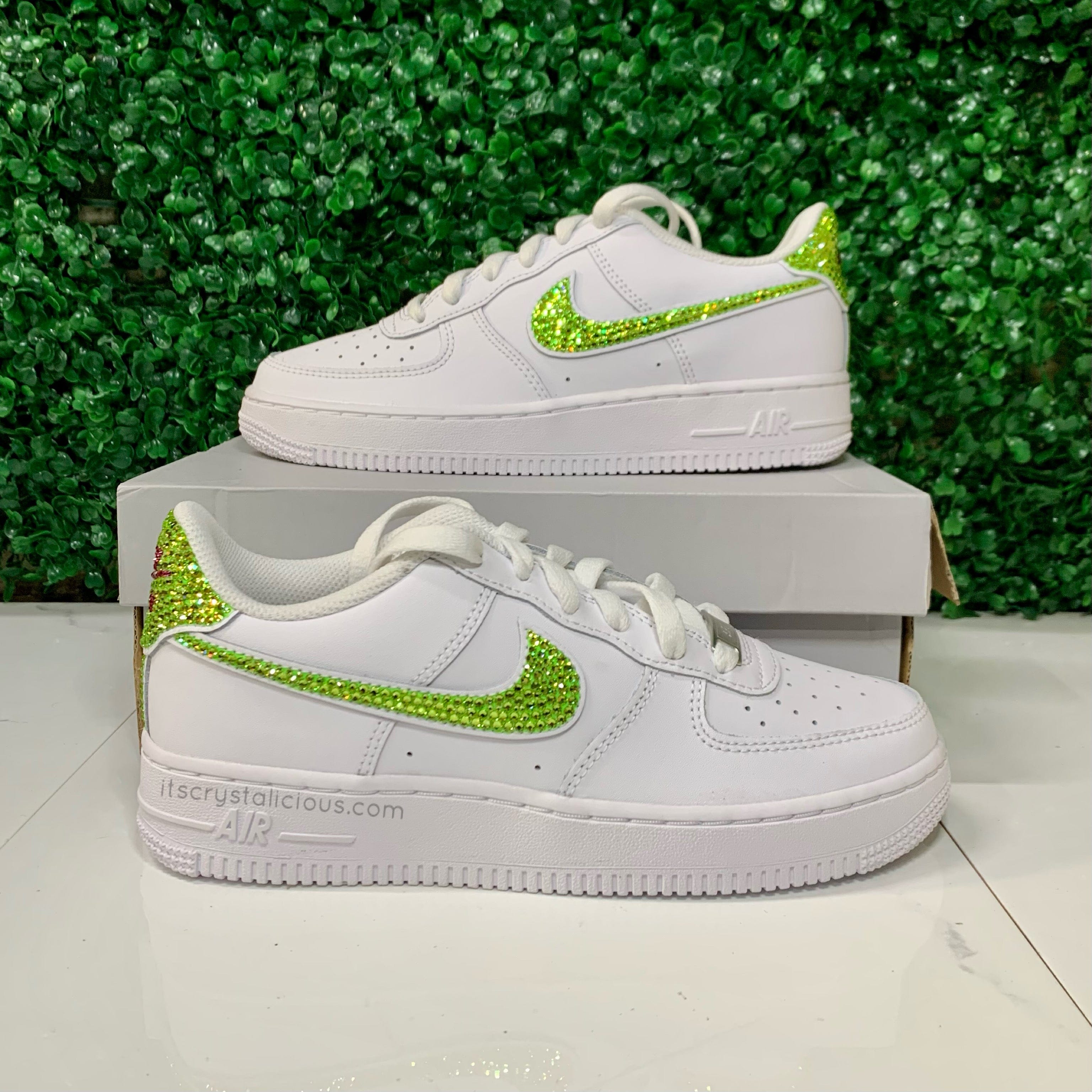 Green snakeskin air force ones best sale