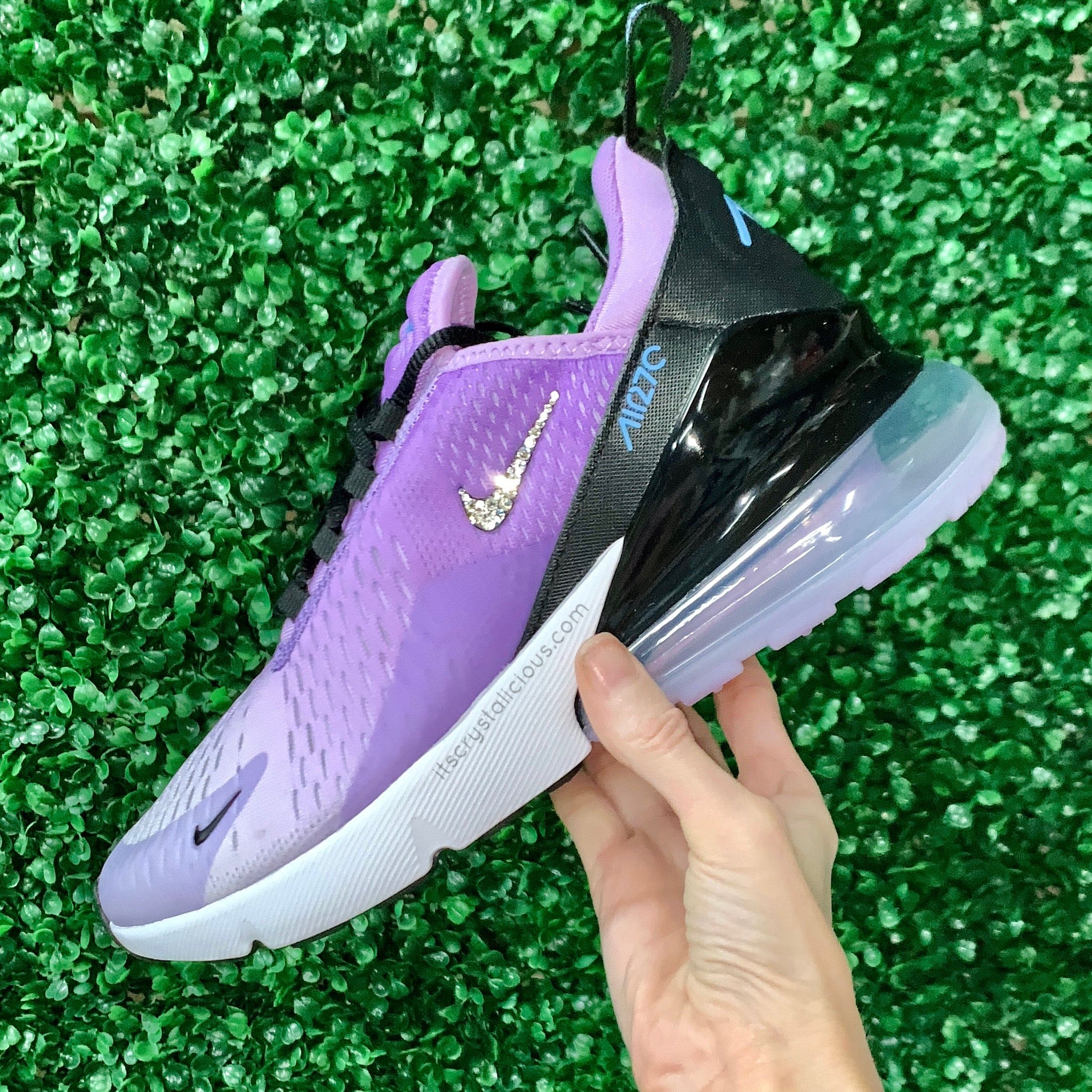 Nike 270 black blue and purple best sale