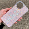 Crystal Block Name Phone Cover - Rose Opal/White Opal*