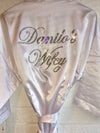 White Crystal Wifey Personalised Satin Robe*