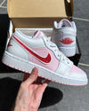 Jordan 1 - Pink Foam/Fire Red/Lt Siam - Lows*