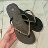 Black Thin Strap Havaiana/Vintage Rose - 2 Rows *