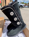 Tall Embellished Genuine Ugg Boots - 3 Buttons/Outline*