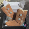 Short Authentic Crystal Ugg Boots - 2 Buttons/Heel Cap*