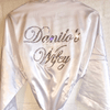 Personalised crystal embellished satin robe * - It's Crystalicious®