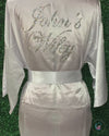 White Crystal Wifey Personalised Satin Robe*