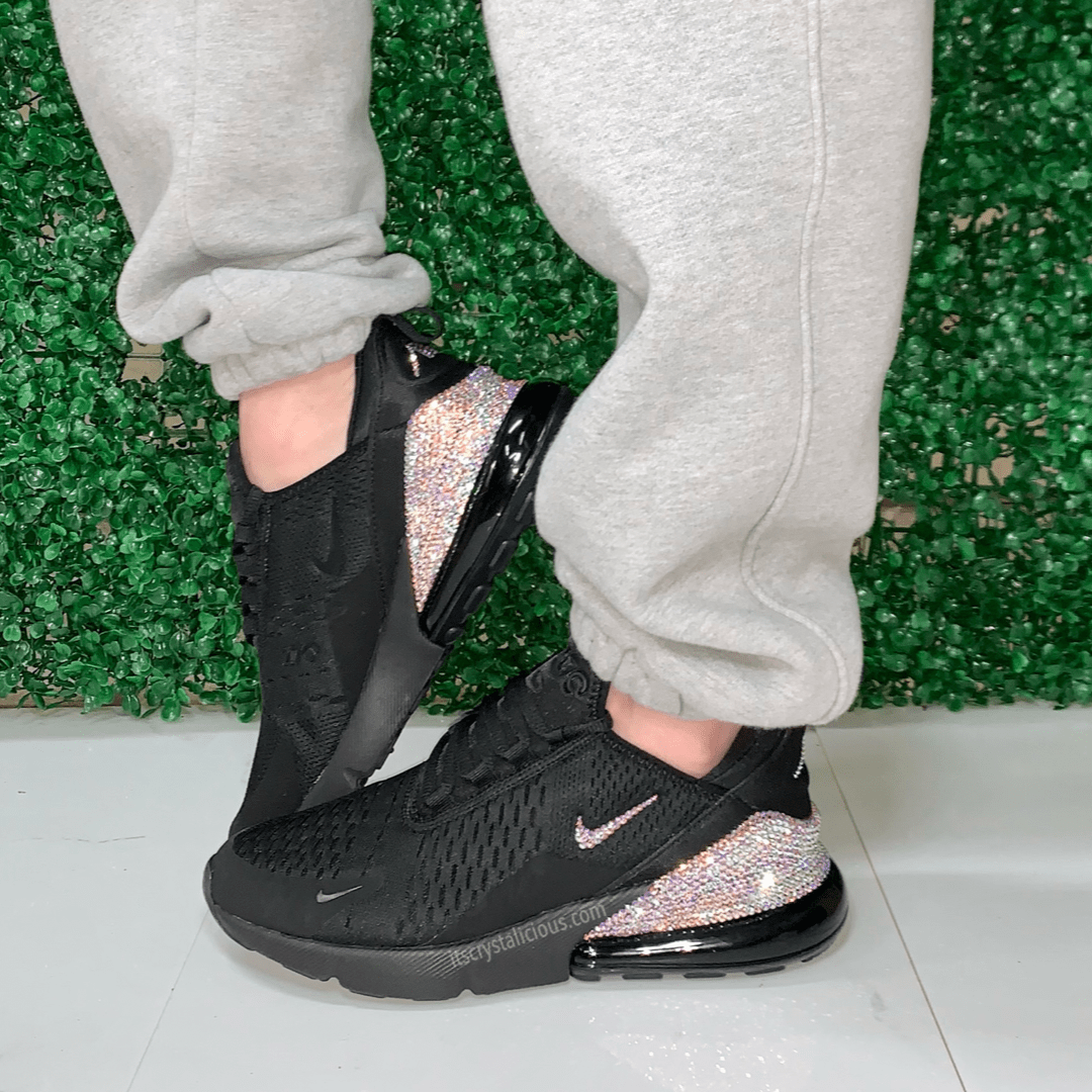 Nike air max 270 black with clearance gold tick