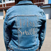 Personalised Crystal Bride Denim Jacket - Mrs*