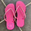 Hot Pink Thin Strap Crystal Havaianas - 1 Row * - It's Crystalicious®