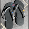 Black Thin Strap Havaianas with Crystal Clear - 2 Rows * - It's Crystalicious®