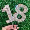 Monogram Crystal Number Cake Topper *