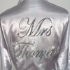 Personalised Crystal Satin Robe - Mrs *