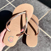 Rose Gold Thin Strap Havaianas with Crystal Clear - 1 Row * - It's Crystalicious®