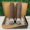 Embellished Tall Genuine Ugg Boots - Chocolate/Crystal*